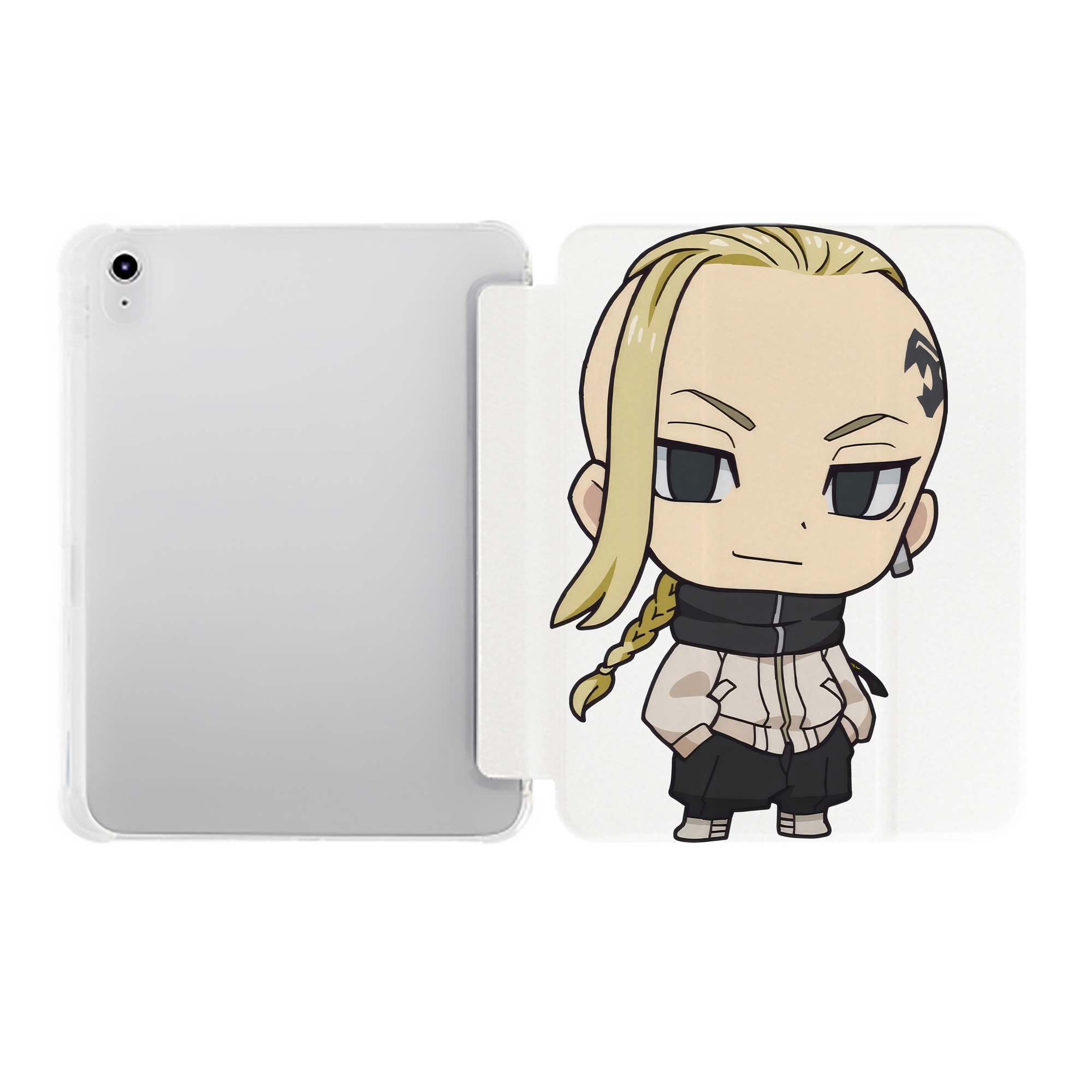 （画像用） 東京リベンジャーズ Tokyo Revengers IPad ケース ペン収納付き 三つ折りスタンド PUレザー×シリコン 対応機種9.5/10.5/10.9インチ